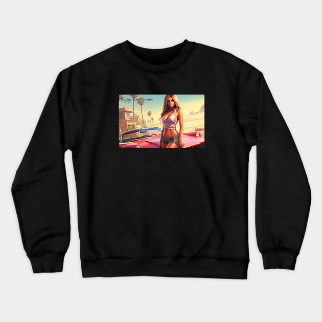 Postcard from Los Santos 2 Crewneck Sweatshirt by obstinator